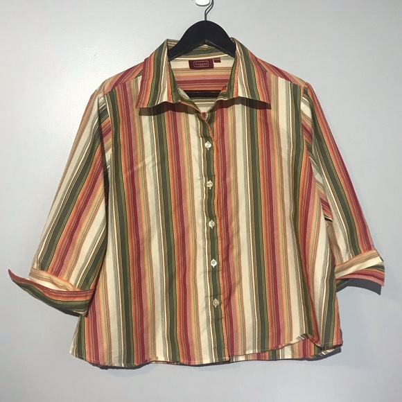 2 for $20. HAGGAR Loose Fit Blouse Vibrant Colour XL - Picture 1 of 11